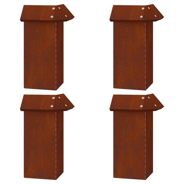 vidaXL Płoty ślimakowe 8 pcs Rdzawy