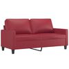 vidaXL 2-osobowa sofa, winna czerwień, 140 cm, sztuczna sk&oacute;ra