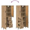 vidaXL Highboard 2 pcs Dąb rzemieślniczy Materiał drewnopochodny