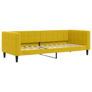 vidaXL Sofa z funkcją spania, ż&oacute;łta, 80x200 cm, obita aksamitem