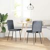 vidaXL krzesła stołowe, 2 szt., ciemnoszare, aksamitne
