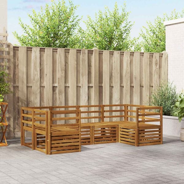 vidaXL Zestawy sof 6 pcs Naturalny Lite Drewno Akacji