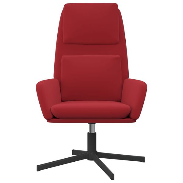 vidaXL Fotel, winna czerwień, obity aksamitem