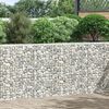 vidaXL Podniesiona rabata gabionowa, trapezowa, stal, 150x20x100 cm