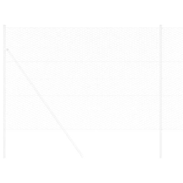 vidaXL Ogrodzenie heksagonalne Srebrny 1,6 x 50 m Stal galwanizowana