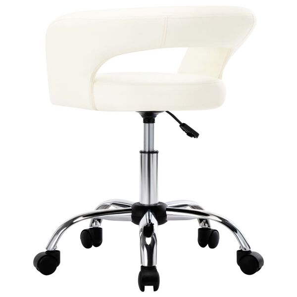 vidaXL Krzesła stołowe, 4 szt., białe, obite sztuczną sk&oacute;rą