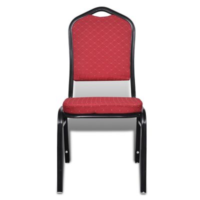 vidaXL Krzesła stołowe, 30 szt., czerwone, tkanina