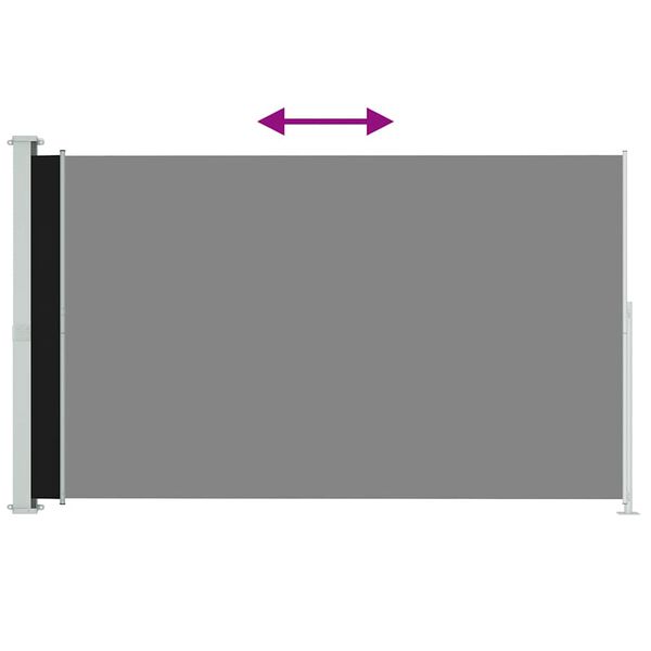 vidaXL Zwijana markiza boczna na taras, 180x300 cm, czarna