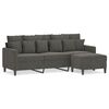 vidaXL 3-osobowa sofa z podn&oacute;żkiem, ciemnoszary, 180 cm, aksamit