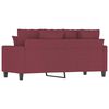 vidaXL Sofa 2-osobowa, winna czerwień, 140 cm, tapicerowana tkaniną