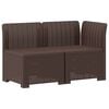 vidaXL Sofa Ogrodowa 2-osobowa w Wyglądzie Rattanowym PP brązowy