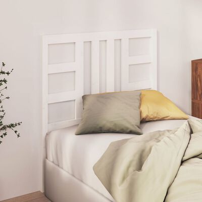 vidaXL Wezgłowie łóżka, białe, 81x4x100 cm, lite drewno sosnowe