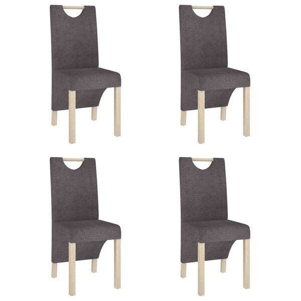 vidaXL Krzesła stołowe, 4 szt., kolor taupe, obite tkaniną