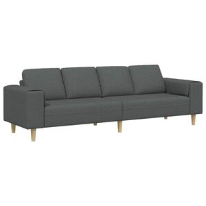 vidaXL Sofa do salonu Ciemnoszary 250 x 77 x 76 cm Poliester