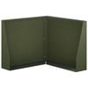 vidaXL Mur oporowy 50 x 50 x 30 cm Stal Oliwkowy zielony