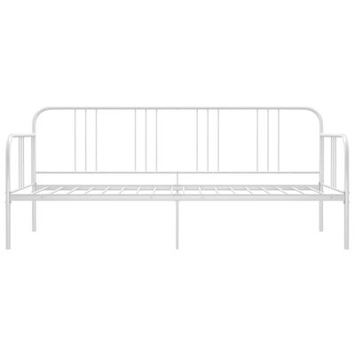 vidaXL Rama sofy, biała, metalowa, 90x200 cm