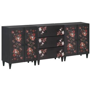vidaXL Szafy do przechowywania 3 szt. 180 x 33 x 75 cm Drewno z mango