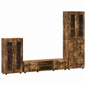 vidaXL Zestaw szafek RTV FLORIN Dąb wędzony Materiał drewnopochodny