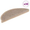 vidaXL Maty na schody samoprzylepne sizal-look 30 szt. 56x17x3 cm