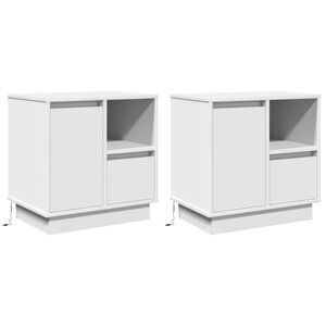 vidaXL Szafka Nocna 2 szt. Biały 50 x 34,5 x 50 cm Drewno inżynieryjne