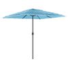 vidaXL Parasol ogrodowy na stalowym słupku, niebieski, 248x248x248 cm