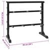 vidaXL Stojak na hantle Czarny 99 x 45 x 95.5 cm