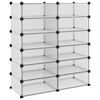 vidaXL Stojak na buty, przezroczysty, 94,5x36,5x106 cm, PP