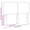 vidaXL Zagł&oacute;wek Biały 150 cm Materiał drewnopochodny