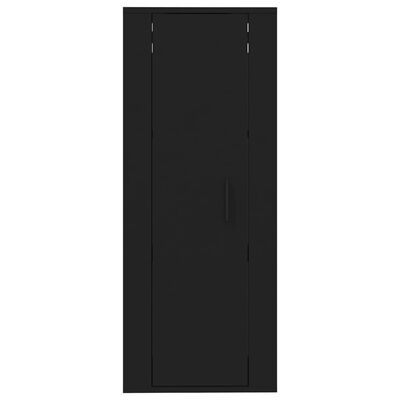 vidaXL Wisząca szafka telewizyjna, czarna, 40x34,5x100 cm