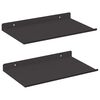 vidaXL P&oacute;łka wisząca 2 pcs Czarny 30 x 17,5 x 2,5 cm Stal