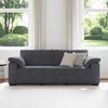 vidaXL Sofa 3-osobowa, ciemnoszara, 178 cm, obita aksamitem