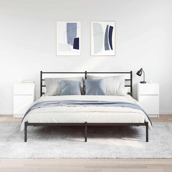 vidaXL Szafki nocne 2 szt. Białe 39x35x65 cm Drewno klejone