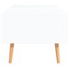 vidaXL Stolik kawowy, biel i dąb sonoma, 100x49,5x43 cm, płyta wiórowa