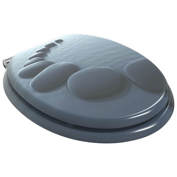 vidaXL Deska toaletowa 2 pcs Szary 44 x 38 cm Płyta MDF