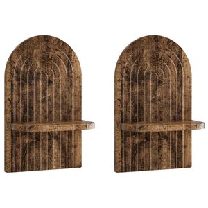 vidaXL P&oacute;łka ścienna 2 szt. Stare drewno 23 x 13,5 x 37,5 cm