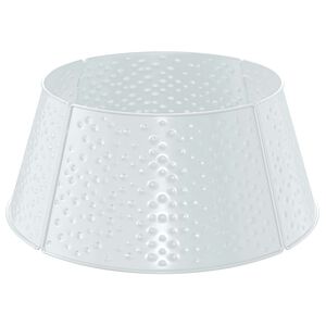 vidaXL Osłona pod choinkę W kształcie stożka Biały &Oslash; 62 x 25 cm Stal