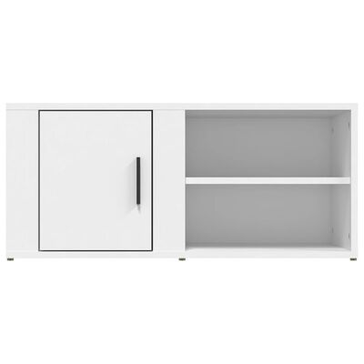 vidaXL Szafka pod TV, biała, 80x31,5x36 cm, materiał drewnopochodny