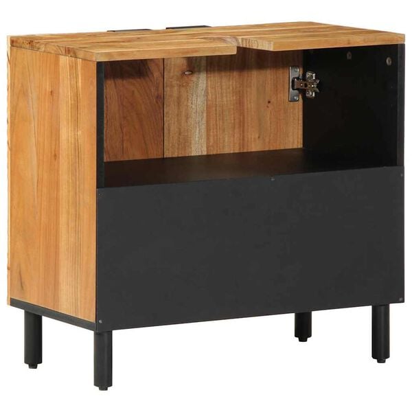 vidaXL Szafka pod umywalkę z p&oacute;łką Lite Drewno Akacji 62 x 33 x 58 cm