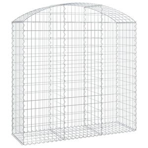 vidaXL Łukowaty kosz gabionowy 150x50x140/160 cm, galwanizowane żelazo