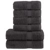 vidaXL 6-cz. zestaw ręcznik&oacute;w premium SOLUND, antracytowy, 600 g/cm&sup2;