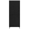 vidaXL Highboard Czarny Dąb 69,5 x 34 x 180 cm Materiał drewnopochodny