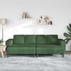vidaXL Sofa Ciemna zieleń 250 x 188 x 76 cm Tkanina sztruksowa