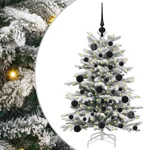vidaXL Sztuczna choinka z zawiasami Biały 120 cm PE i PVC