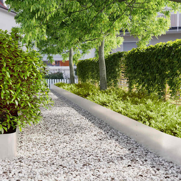 vidaXL Obrzeża trawnikowe 10 szt. 25x103 cm Stal nierdzewna