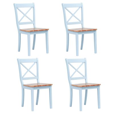 vidaXL Krzesła stołowe, 4 szt., szary i jasny brąz, drewno kauczukowca
