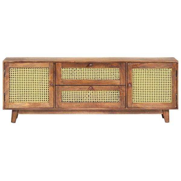 vidaXL Szafka pod TV, 124x29x45 cm, lite drewno mango