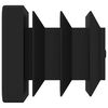 vidaXL Zaślepki Końcowe 12 pcs Czarny 15 x 15 x 15 mm PP