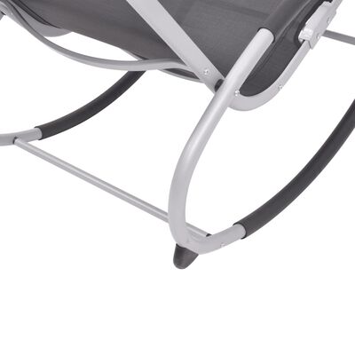 vidaXL Ogrodowy fotel bujany, aluminium i textilene