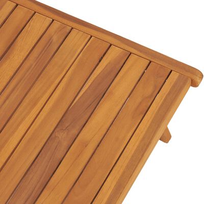 vidaXL Krzesło ogrodowe z podnóżkiem, lite drewno tekowe