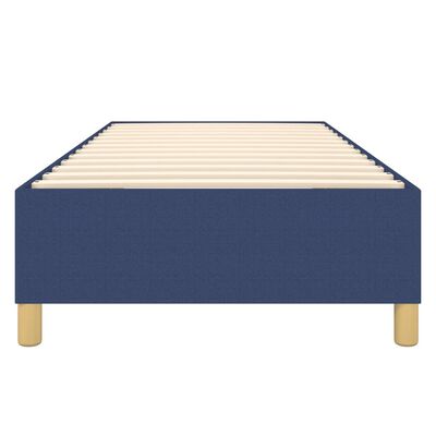 vidaXL Rama łóżka, niebieska, 90 x 200 cm, tapicerowana tkaniną